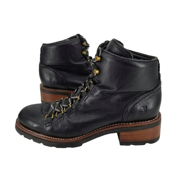 Frye | Leather Lace Up Hiker Booties - Picture 2 of 9
